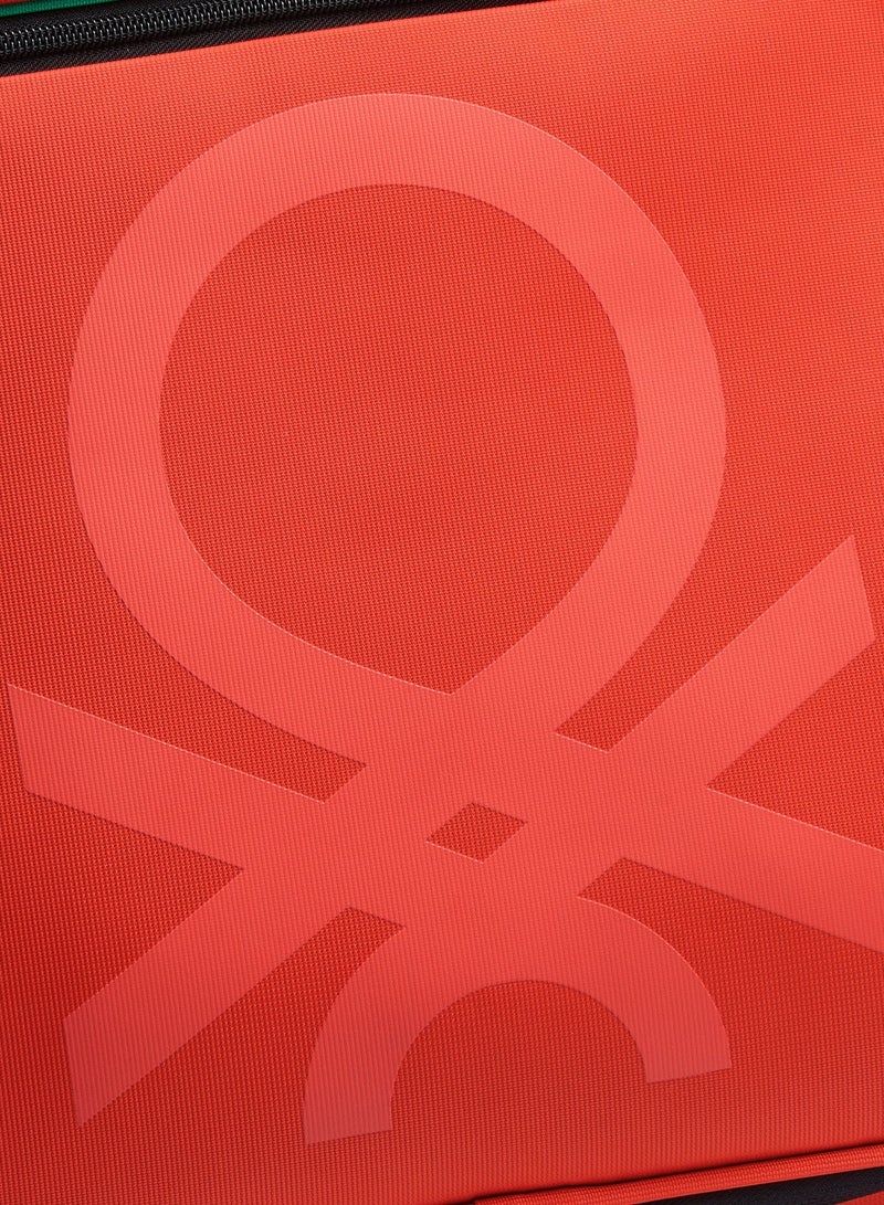 UNITED COLORS OF BENETTON Color Block 55 Cm 4 Double Wheeled Softside Expandable Cabin Luggage Trolley Case - Red - Image 5